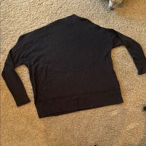 Free People charcoal off shoulder Relaxed Fit top